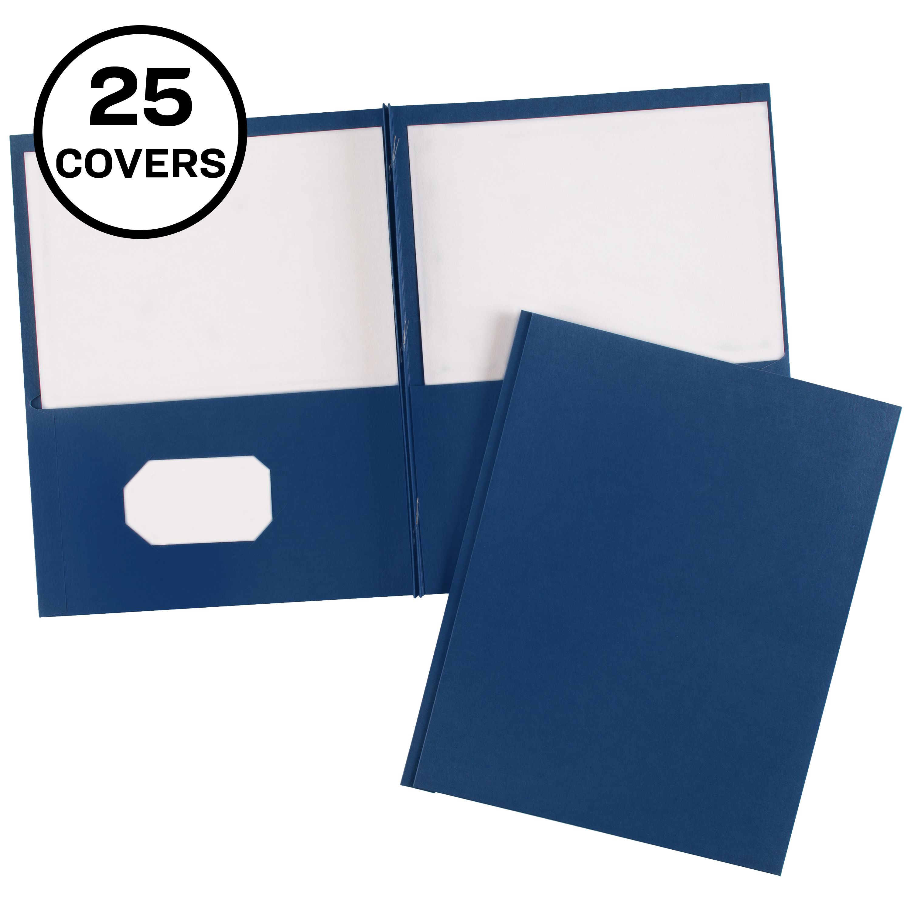 Two Pocket Folders with Fasteners, 25 ct, Blue 47975 | Avery